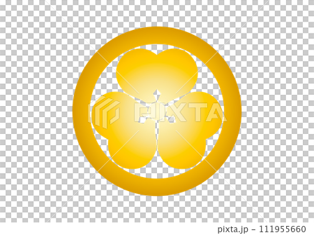 丸に片喰ゴールド 111955660