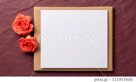 AI-generated content. Greeting Card Mockup with Copy Space 111955680