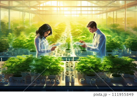 Organic laboratory testing for plant quality. Agricultural innovation in plant breeding 111955849