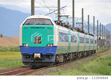 羽越本線　岩舟町ー村上　JR東日本　485系　R23編成（新潟）　いなほ 111956684