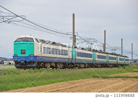 羽越本線　平林ー岩舟町　JR東日本　485系　R27編成（新潟）　いなほ 111956688