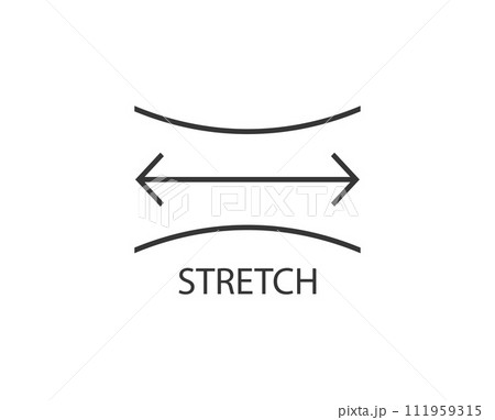 Stretch, fabric, textile icon. Vector illustration. Stretch, fabric, textile icon. Vector illustration. 111959315