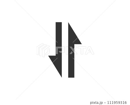 Exchange data icon. Vector illustration. Exchange data icon. Vector illustration. 111959316