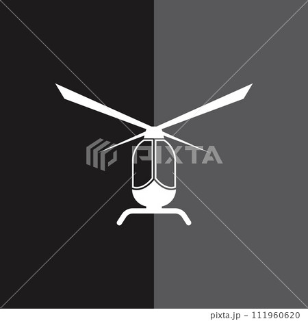 Helicopter vector icon Helicopter vector icon 111960620