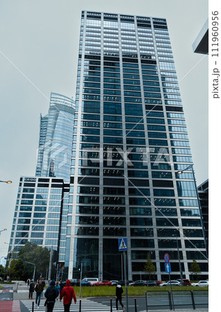 a city has a lot of glass buildings - May 27, 2022. Warsaw, Poland. a city has a lot of glass buildings - May 27, 2022. Warsaw, Poland. 111960956
