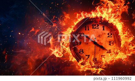 clock and fire 111960992