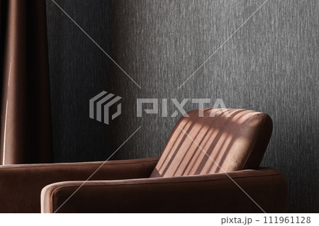 Comfortable luxury armchair stands in an empty room Comfortable luxury armchair stands in an empty room 111961128