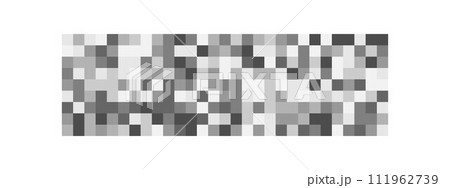 Censor blur textures. Gray pixel mosaic background. Checkered pattern for hiding text, photo, image or another forbidden, privacy, sensitive or adult only content. Vector graphic illustration 111962739