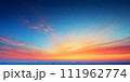 Abstract gradient sunrise in the sky with cloud and blue mix orange natural background. 111962774
