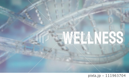 The Wellness on dna Background for Health concept 3d rendering. 111963704