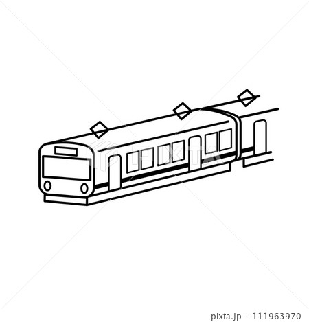 シンプルな電車のイラスト 111963970