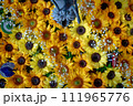 ひまわりの花手水 111965776