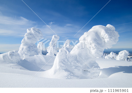 冬の森吉山 樹氷平の絶景 秋田県 冬の森吉山 樹氷平の絶景 秋田県 111965901