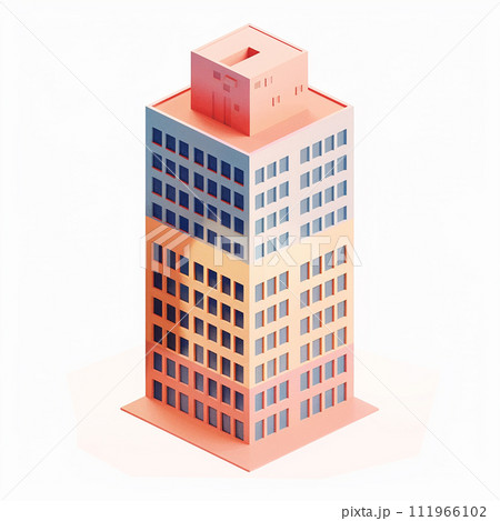 3Dのオフィスビル 111966102
