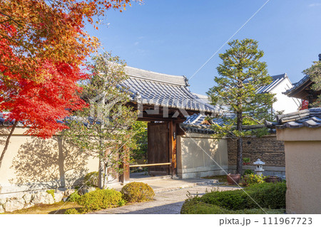 秋の京都 大徳寺芳春院 山門 秋の京都 大徳寺芳春院 山門 111967723