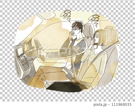 Men and women concerned about the smell inside their cars 111968035