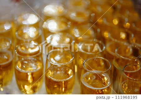Glasses of sparkling champagne, close-up. Glasses of sparkling champagne, close-up. 111968195