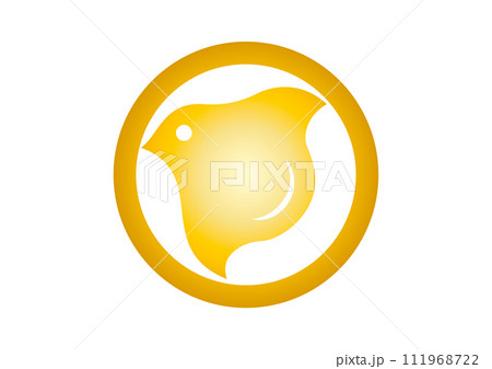 丸に千鳥ゴールド 111968722