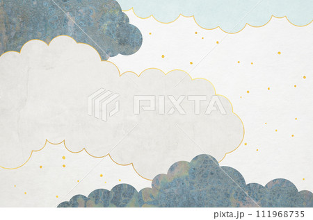 素材感のある抽象的な曇り空_グランジアート背景 素材感のある抽象的な曇り空_グランジアート背景 111968735