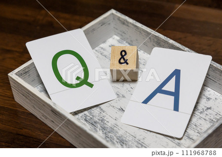 文字カード　Q&A 111968788