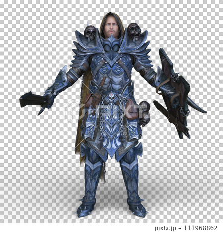 knight in skeleton costume 111968862