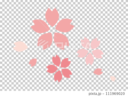 Cute cherry blossom motif decoration 111969020