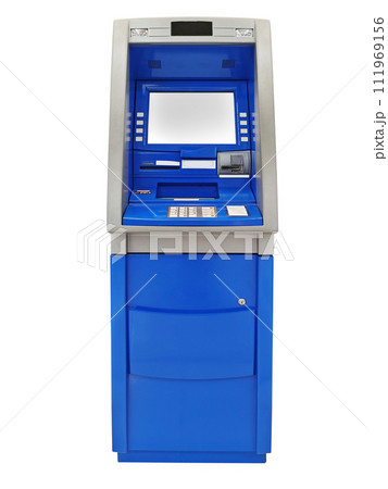 ATM. Blank white screen for text. ATM. Blank white screen for text. 111969156