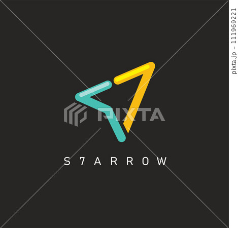 simple  S7 arrow icon vector illustration concept design 111969221