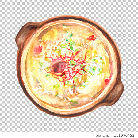 Samgyetang illustration painted in watercolor Samgyetang illustration painted in watercolor 111970452