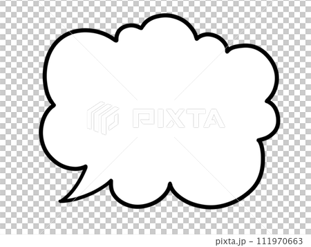 插畫素材/簡單的雲型語音氣泡 111970663