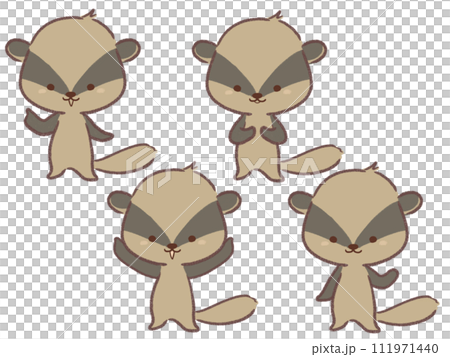 Badger set illustration 111971440