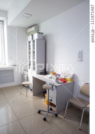 cabinet in the medical clinic for sampling 111971487