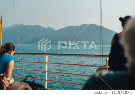 On the boat crossing to the island 111971870
