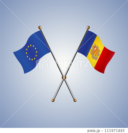 Europe and Andorra flags relations 111971885