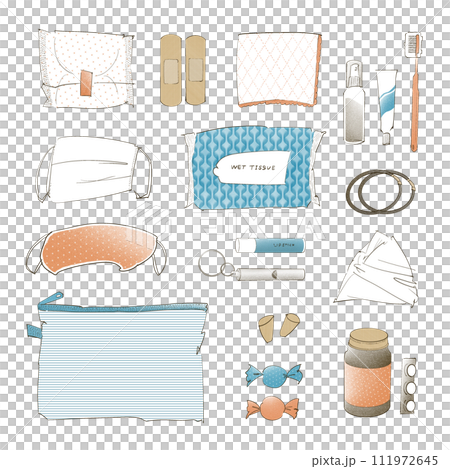 Contents of disaster prevention pouch for women 111972645