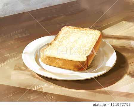 一切れの食パンのイラスト素材 [111972792] - PIXTA