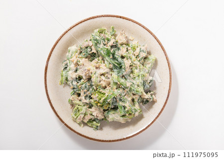菜の花と鯖（サバ缶）のマヨネーズ和え 111975095
