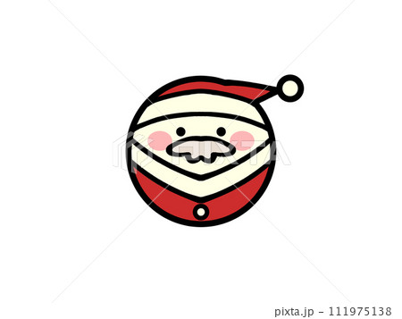 丸くてかわいいサンタクロースのイラスト素材 丸くてかわいいサンタクロースのイラスト素材 111975138