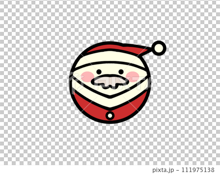 丸くてかわいいサンタクロースのイラスト素材 丸くてかわいいサンタクロースのイラスト素材 111975138