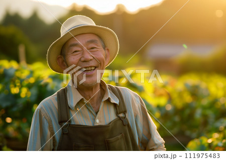 農家のシニア男性 農家のシニア男性 111975483