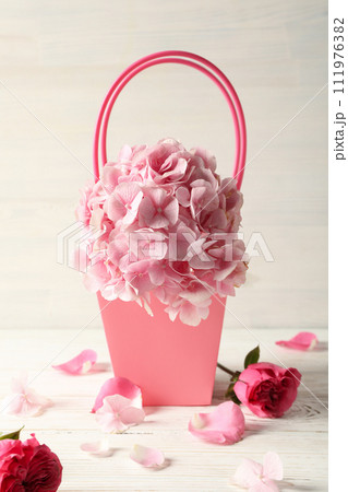 Beautiful, pink flowers on a white background. Beautiful, pink flowers on a white background. 111976382
