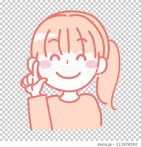 案内・紹介をする女性のイラスト3-2 111976592