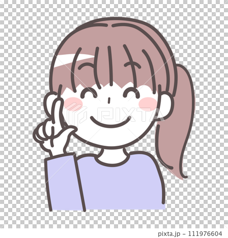 圖解 1-2 一位女士進行指導/介紹 111976604