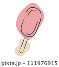 Popsicle, hand drawn sketch, vector. 111976915