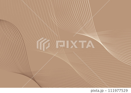 An abstract beige background featuring wavy lines in varying shades of tan and cream. The lines undulate and overlap, creating a dynamic and textured surface that fills the frame An abstract beige background featuring wavy lines in varying shades of tan and cream. The lines undulate and overlap, creating a dynamic and textured surface that fills the frame 111977529