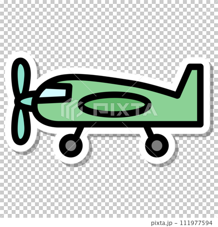 貼紙車輛圖示圖螺旋槳飛機 111977594