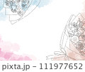 おしゃれな花束のイラストフレーム 111977652