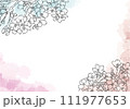 桜のイラストフレーム 111977653