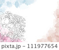 おしゃれな花束のイラストフレーム 111977654
