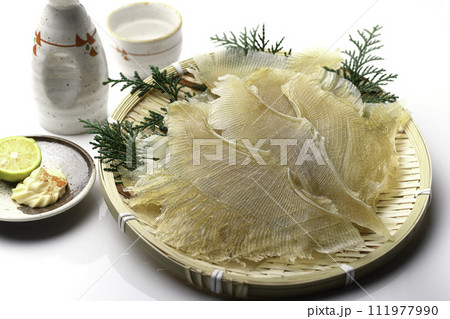 珍味 エイヒレ ( 白背景 ) 珍味 エイヒレ ( 白背景 ) 111977990